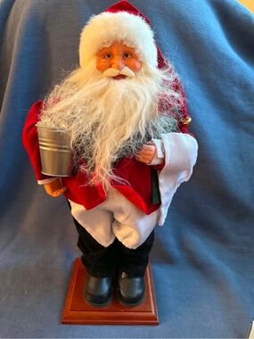 Festive Red Santa Claus Holiday Figurine - (Home For The Holidays )